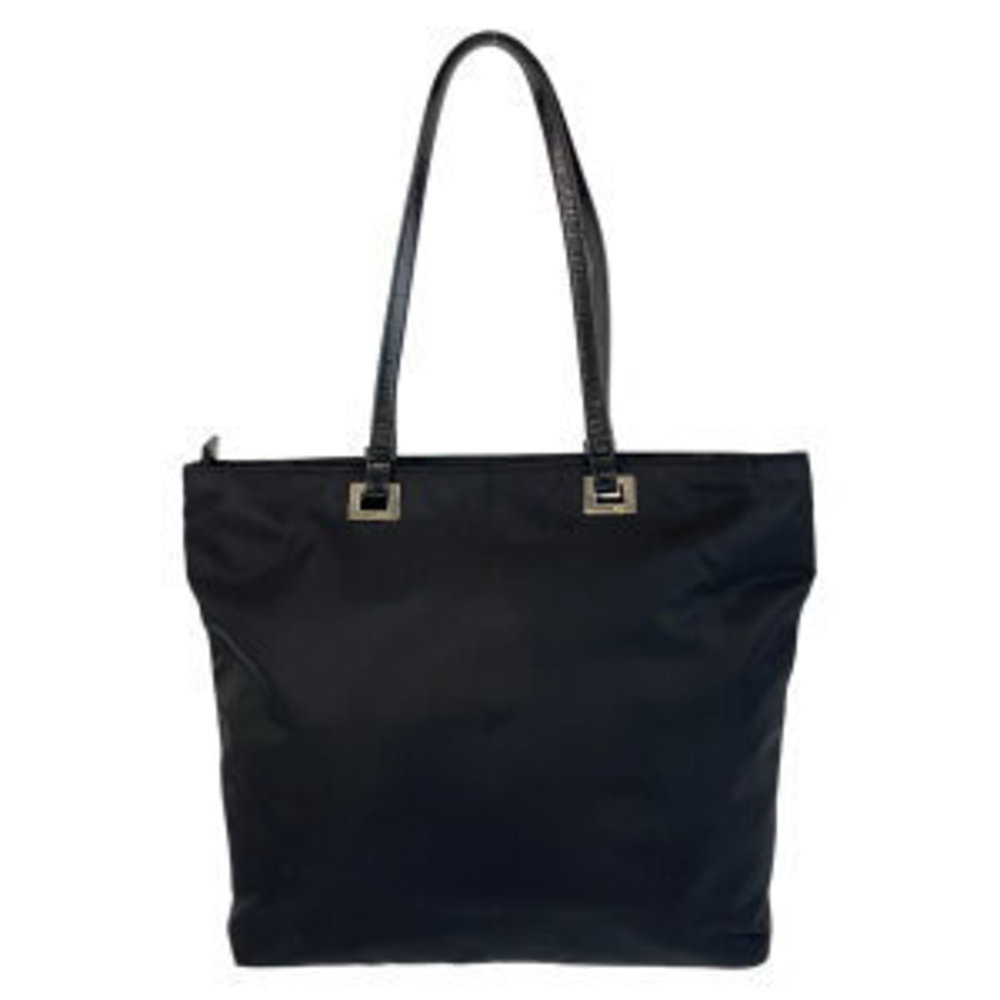 Prada Shoulder Triangular Bag Black Nylon Leather… - image 1